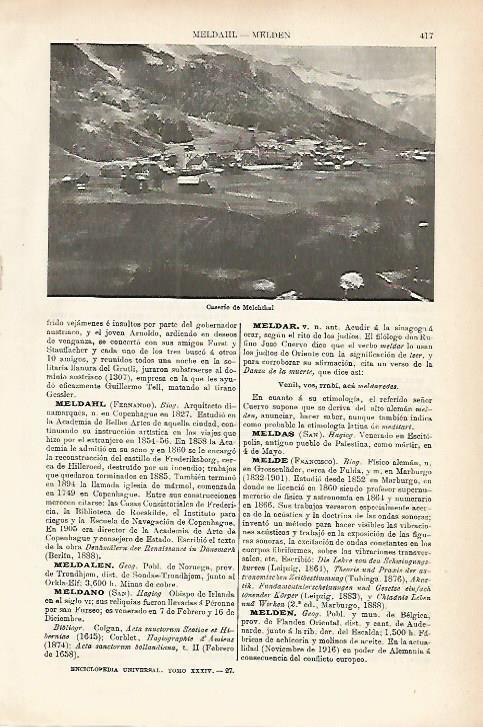 LAMINA ESPASA 17746: Caserio de Melchthal Suiza