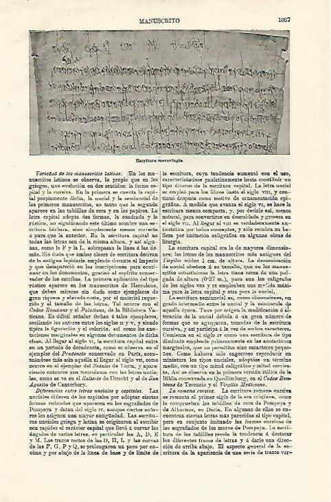 LAMINA ESPASA 18676: Escritura merovingia