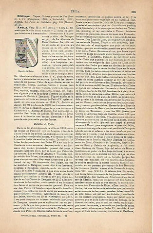 LAMINA ESPASA 18809: Escudo de Epila Zaragoza