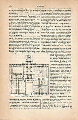 LAMINA ESPASA 18895: Planta del Monasterio de El Escorial
