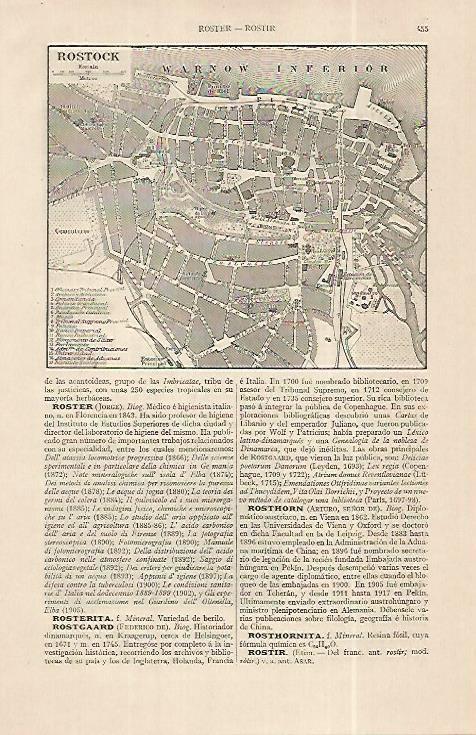 LAMINA ESPASA 19272: Plano de Rostock
