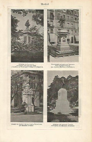 LAMINA ESPASA 1709: Monumentos de Madrid