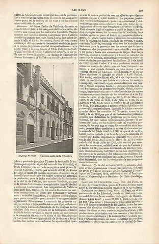 LAMINA ESPASA 19465: Edificios de Santiago de Chile