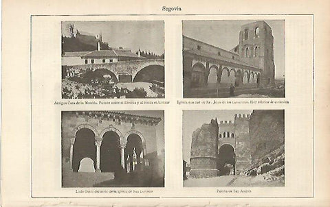 LAMINA ESPASA 19676: Vistas de Segovia