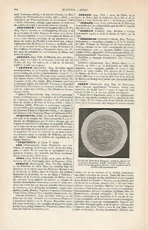 LAMINA ESPASA 19738: Escudo de Jerez de la Frontera