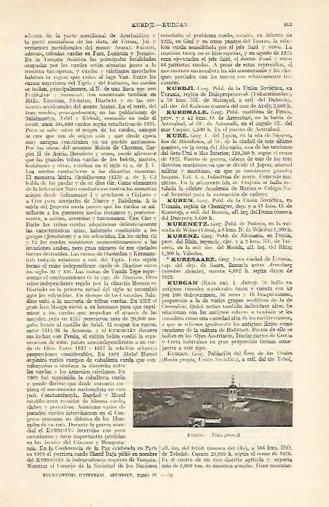 LAMINA ESPASA 19772: Vista de Kurgan Rusia