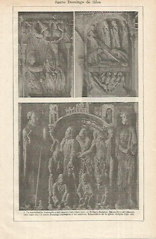 LAMINA ESPASA 12313: Esculturas del Monasterio de Santo Domingo de Silos