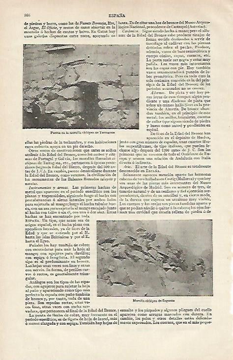 LAMINA ESPASA 19921: Murallas de Tarragona y Sagunto