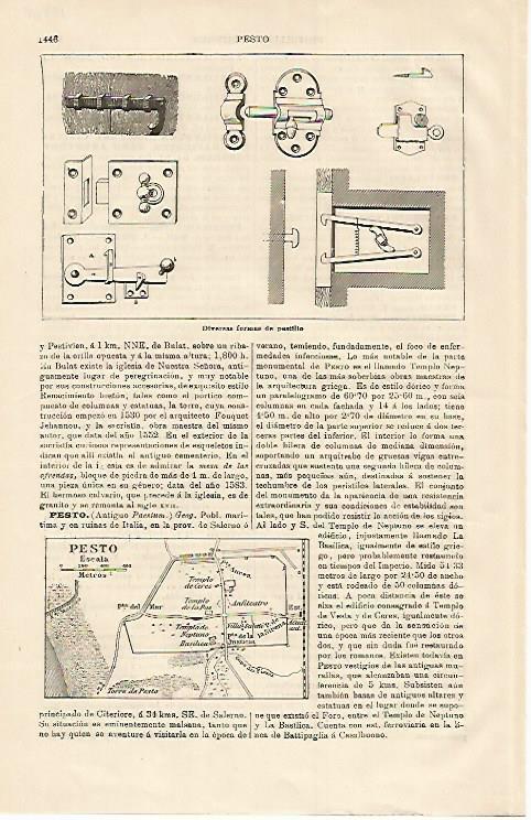 LAMINA ESPASA 15868: Tipos de pestillo