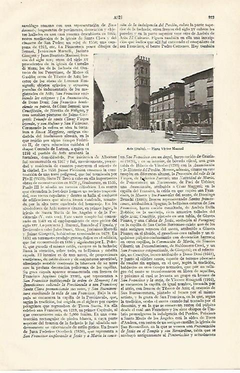 LAMINA ESPASA 19089: Plaza Victor Manuel de Asis Italia