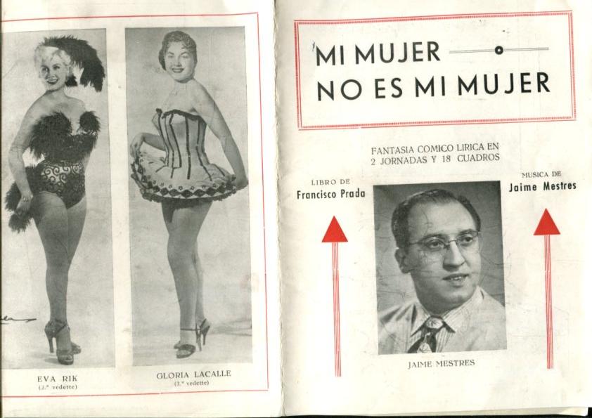 Folleto propaganda Mi mujer no es mi mujer