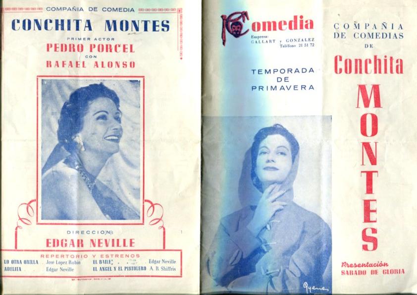 Folleto propaganda Compañia Conchita Montes
