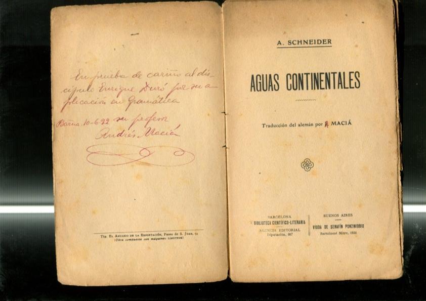 Aguas Continenantales (hojas sueltas y sin la cubierta)