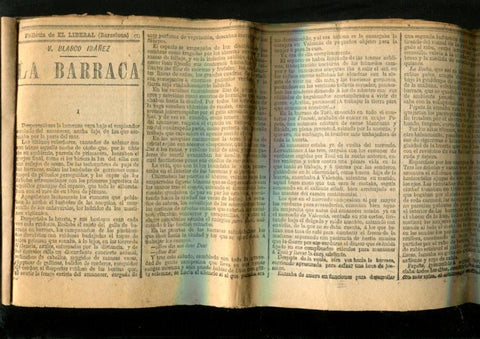 Folletin de El Liberal de Barcelona: La Barraca de Vicente Blasco Ibañez