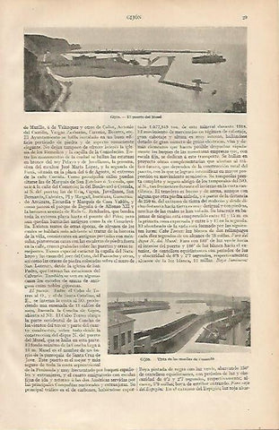 LAMINA ESPASA 2079: Puerto de Musel de Gijon