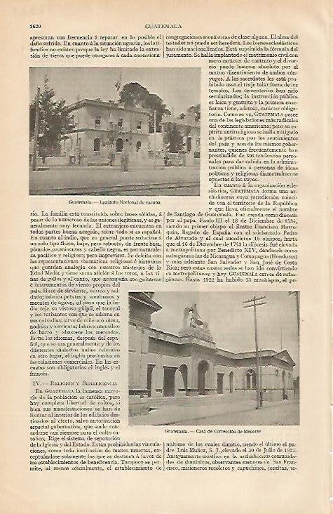 LAMINA ESPASA 2241: Edificios de Guatemala