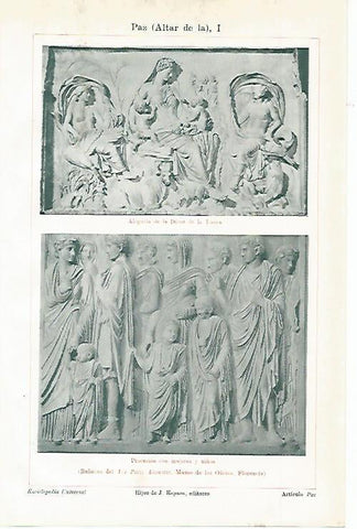 LAMINA ESPASA 2376: Altar de la Paz o Ara Pacis Augustae Florencia