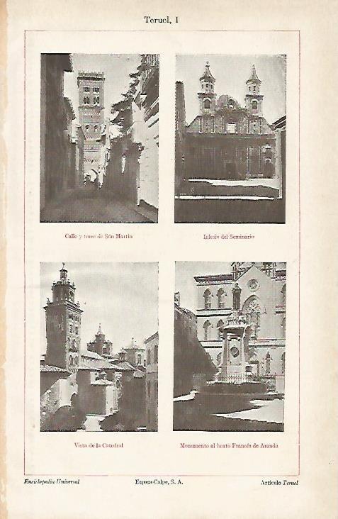 LAMINA ESPASA 2789: Edificios de Teruel