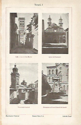 LAMINA ESPASA 2789: Edificios de Teruel