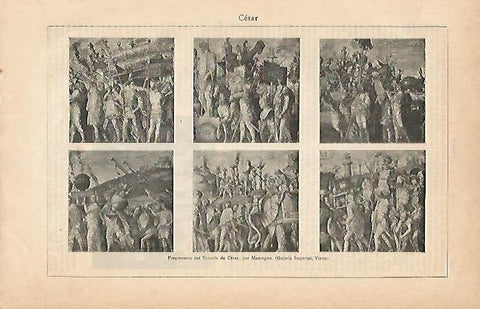LAMINA ESPASA 2867: Fragmentos del Triunfo de Cesar por Maniegna