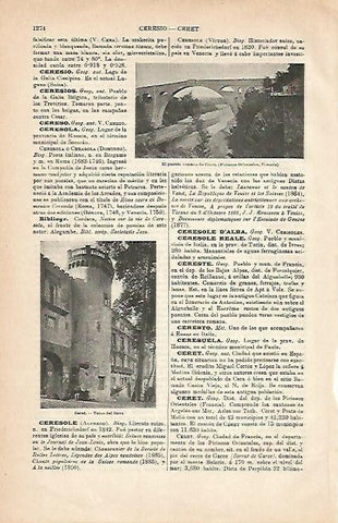 LAMINA ESPASA 2893: Vistas de Ceret Francia