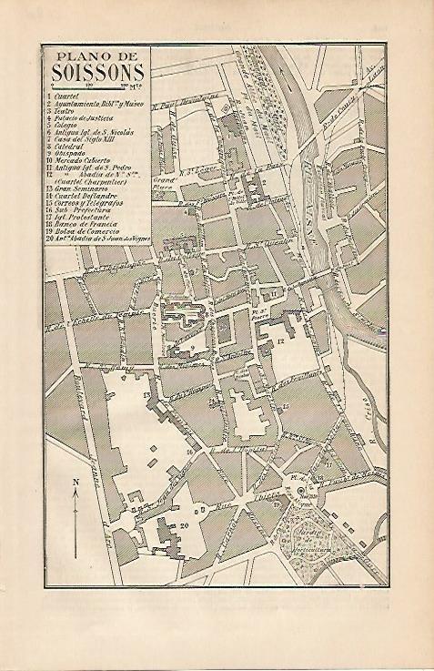 LAMINA ESPASA 2686: Plano de Soissons Francia
