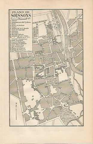 LAMINA ESPASA 2686: Plano de Soissons Francia