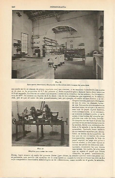 LAMINA DE ESPASA 207: Laboratorio de petrografia