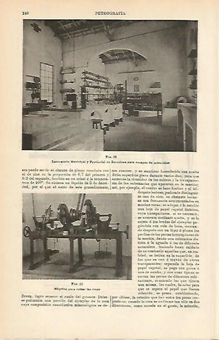 LAMINA DE ESPASA 207: Laboratorio de petrografia