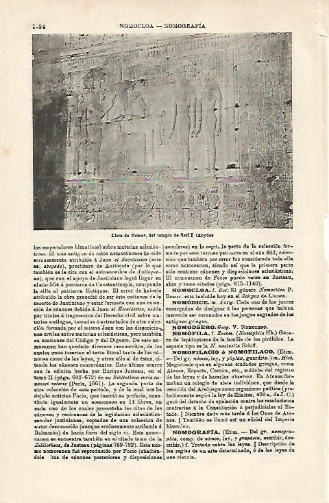 LAMINA ESPASA 20226: Lista de Nomos del templo de Seti I en Egipto