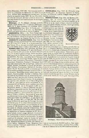 LAMINA ESPASA 20238: Torre en Nordlingen Alemania