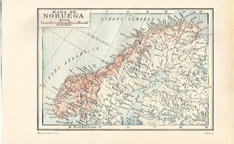 LAMINA ESPASA 20254: Mapa de Noruega