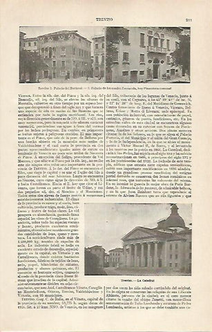 LAMINA ESPASA 20388: Palacios de Treviso Italia