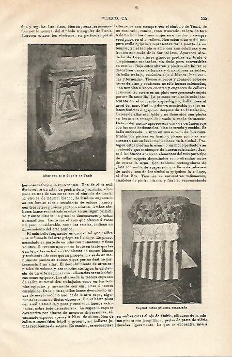 LAMINA ESPASA 20629: Altar con el triangulo de Tanit