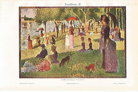 LAMINA ESPASA 20638: A orillas del Sena por J. Seurat