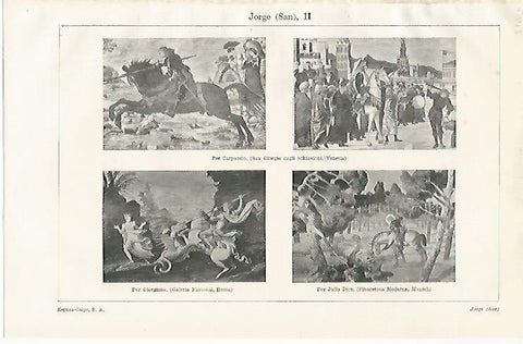 LAMINA ESPASA 21056: Pinturas representando a San Jorge