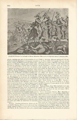 LAMINA ESPASA 2369: Prision de Francisco I en la batalla de Pavia