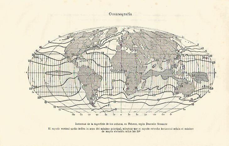 LAMINA ESPASA 21299: Isotermas de los oceanos
