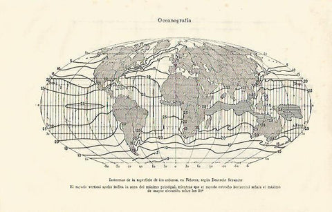 LAMINA ESPASA 21299: Isotermas de los oceanos
