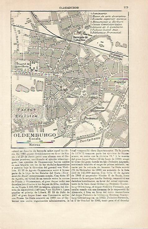 LAMINA ESPASA 21355: Plano de Oldemburgo Alemania