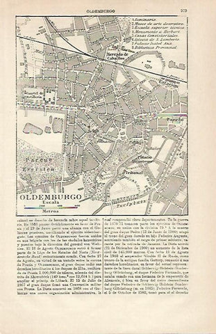 LAMINA ESPASA 21355: Plano de Oldemburgo Alemania