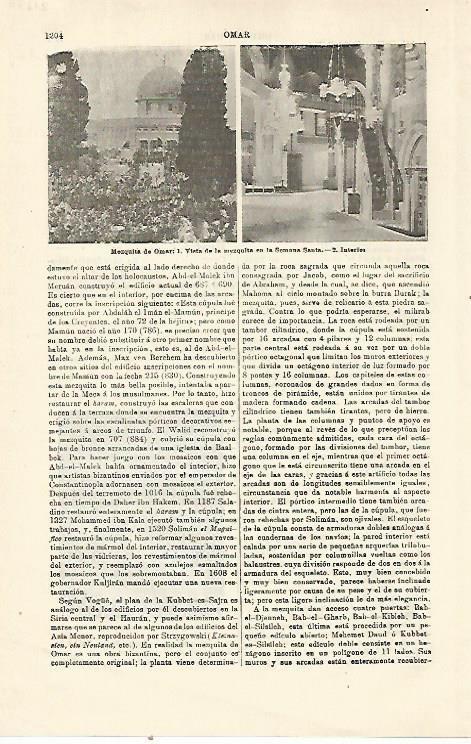 LAMINA ESPASA 21396: Mezquita de Omar