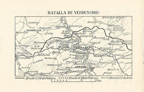 LAMINA ESPASA 21454: Batalla de Verdun en 1916