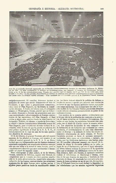 LAMINA ESPASA 21659: Acto de propaganda electoral en Berlin en 1958