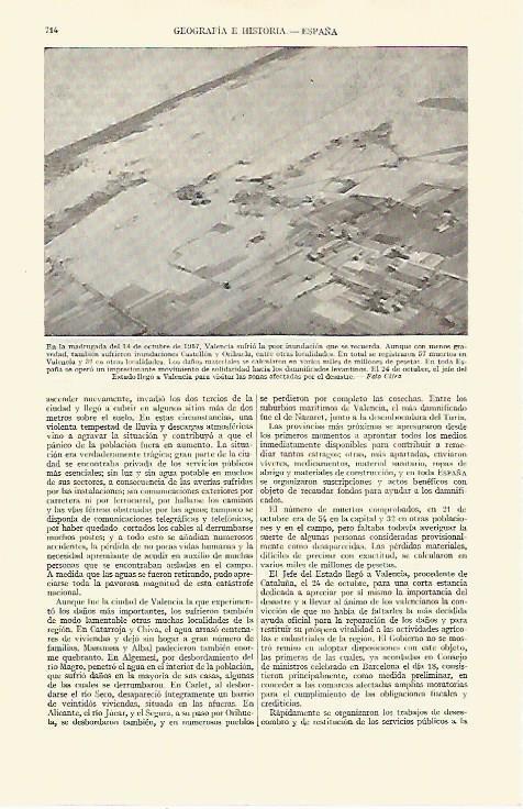 LAMINA ESPASA 21713: Inundaciones de 1957 en Valencia