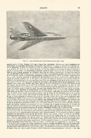 LAMINA ESPASA 21939: Caza norteamericano North Ameerican Super Sabre F-100