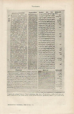 LAMINA DE ESPASA 226: Vetus Testamentus del Cardenal Cisneros