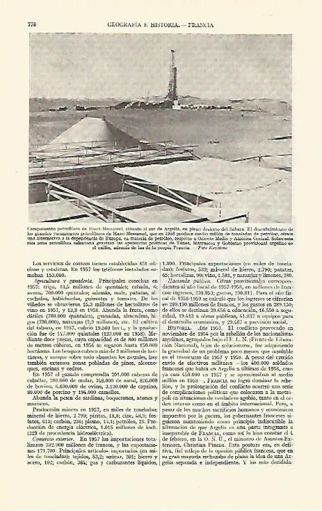 LAMINA ESPASA 21733: Campamento de Hassi Mesaoud en Argelia