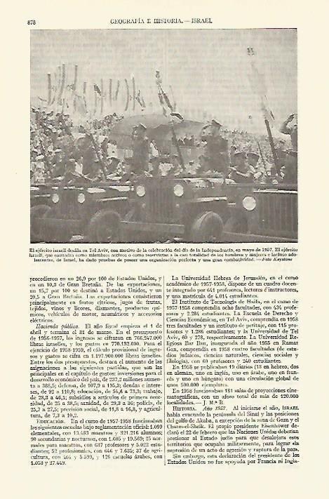 LAMINA ESPASA 21767: Desfile del Ejercito de Israel en Tel Aviv