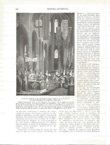 LAMINA 4324: Jura del Mariscal de Noailles como Virrey de Cataluña en la Catedral de Girona en 1694